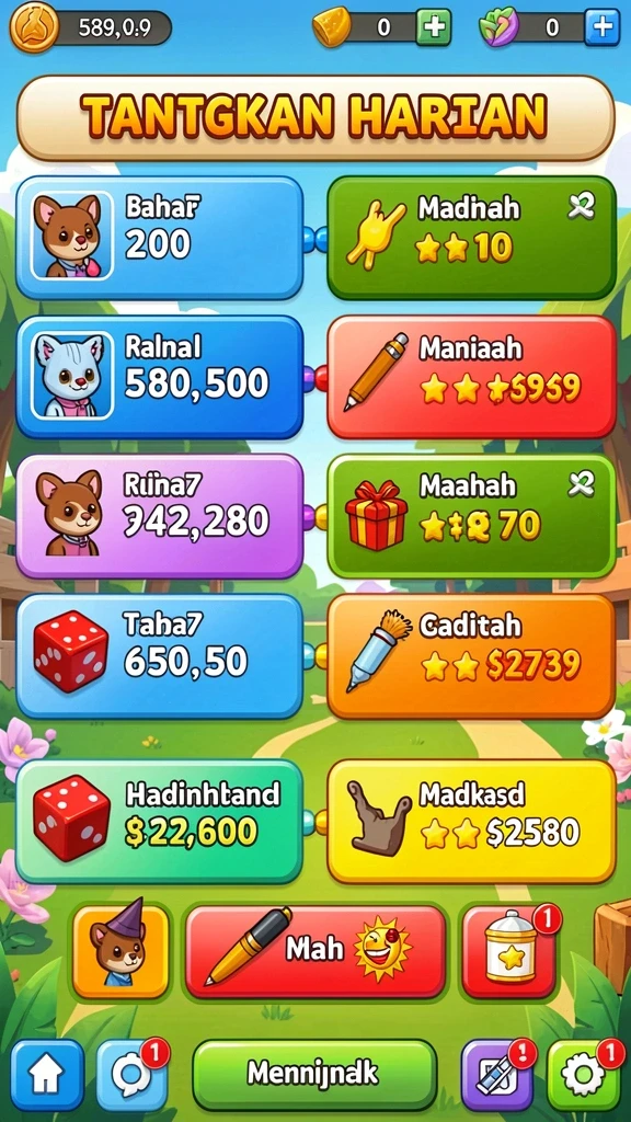 Screenshot menunjukkan tampilan grafis yang memukau.