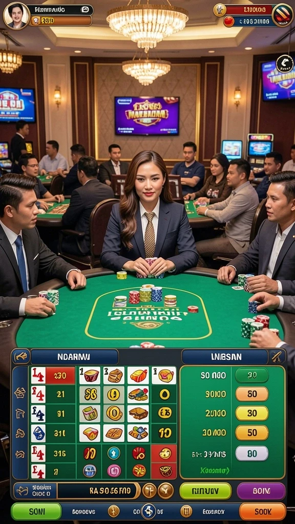 Screenshot dari salah satu mode permainan di 77LUCKS.