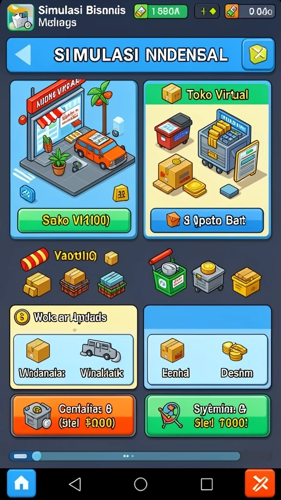 Tampilan awal yang menarik dengan karakter berwarna-warni.