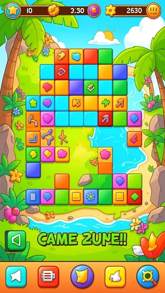 Screenshot menampilkan permainan slot yang penuh warna.