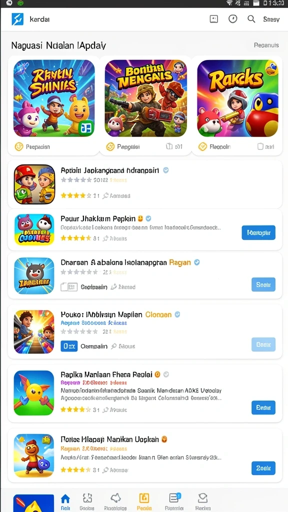 Berbagai mode permainan yang menarik.