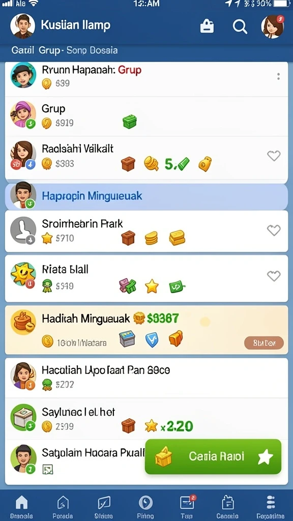 Tampilan menu utama yang menarik dan intuitif.