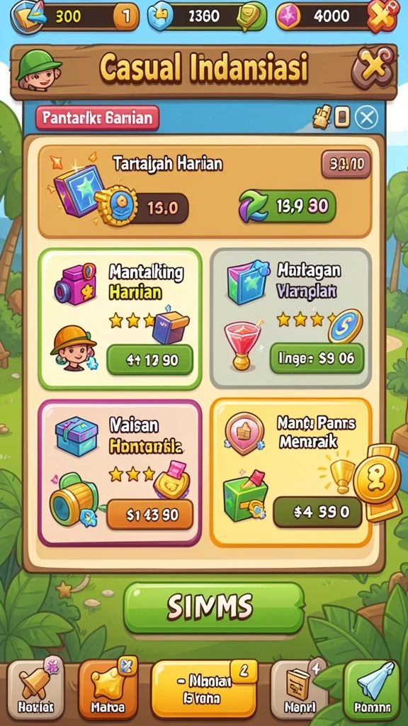 Tangkapan layar menunjukkan level pertama yang penuh warna.
