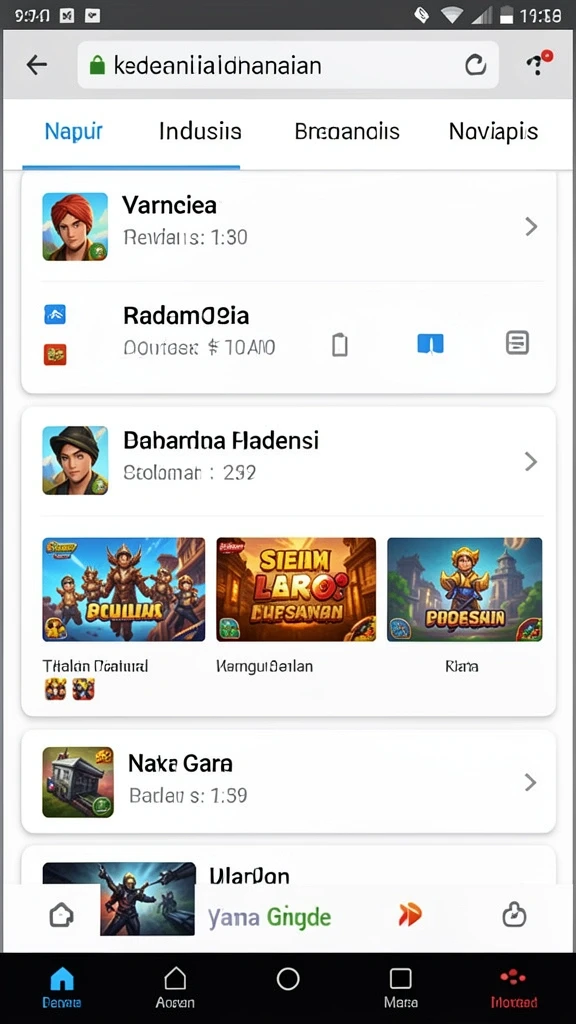Tangkapan layar gameplay menunjukkan berbagai level menantang.