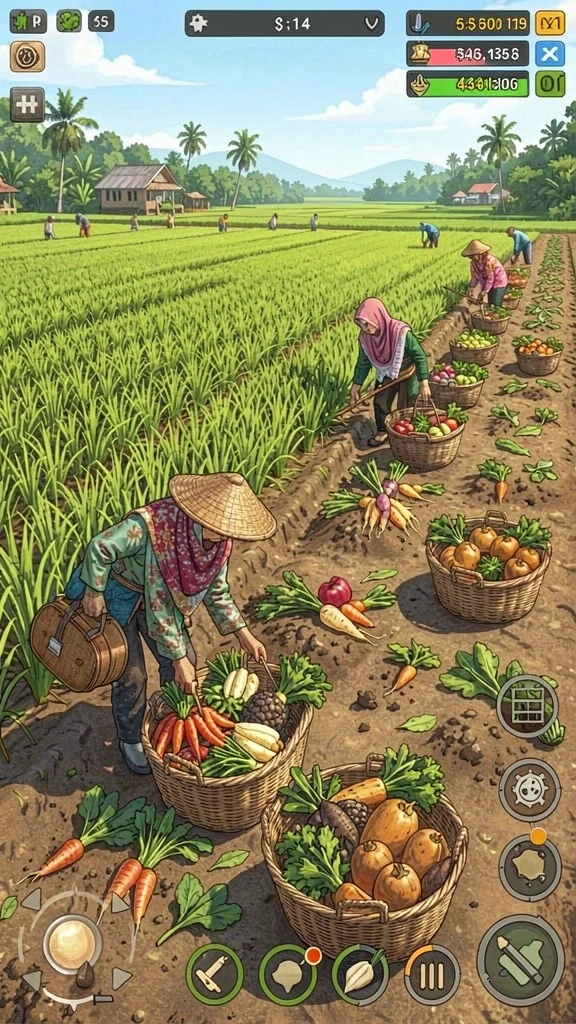 Fitur upgrade karakter yang menarik.