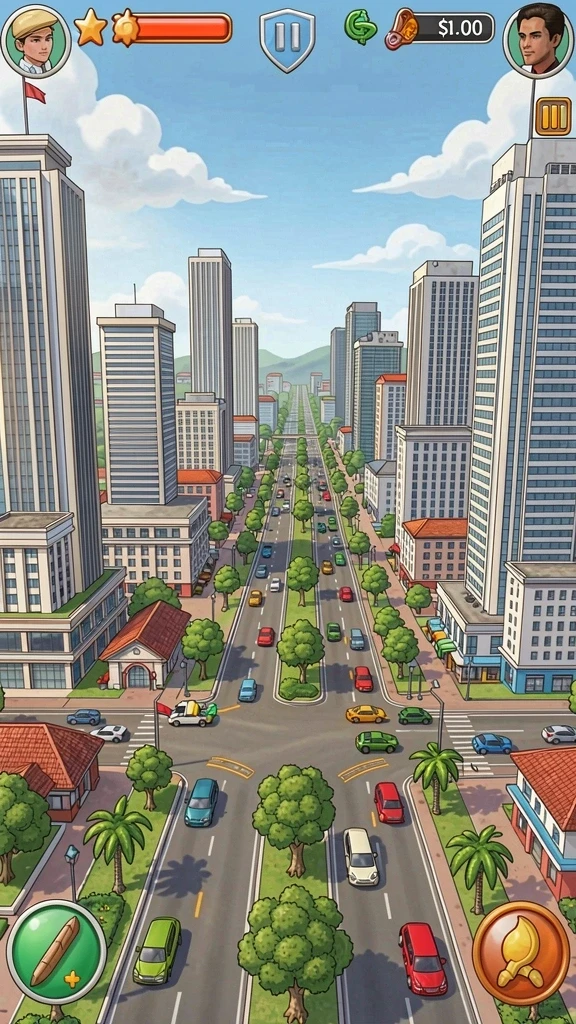Tampilan awal permainan ZK3 dengan karakter yang menarik.